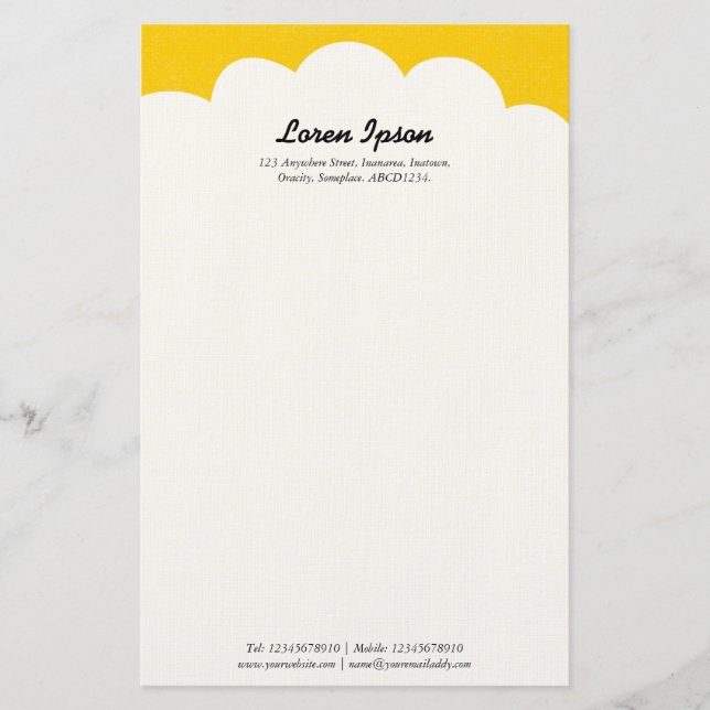 Cloud Top - Amber Stationery (Front)