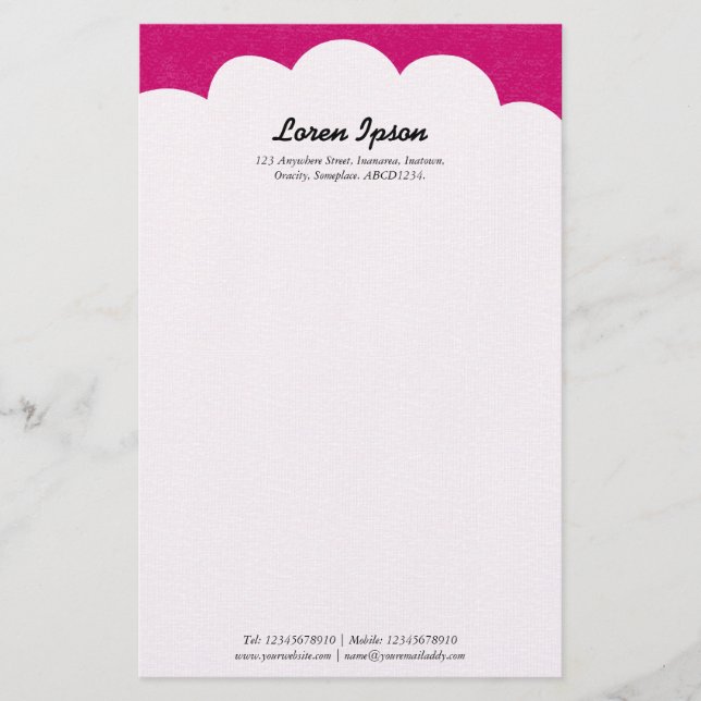 Cloud Top - Deep Crimson Stationery (Front)