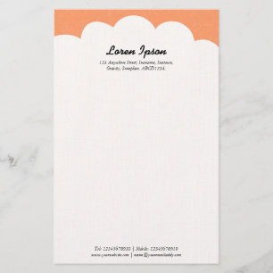 Cloud Top - Peach Stationery