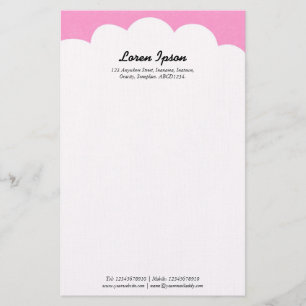 Cloud Top - Pink Stationery