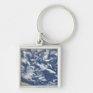 Cloud vortex streets off the coast keychain