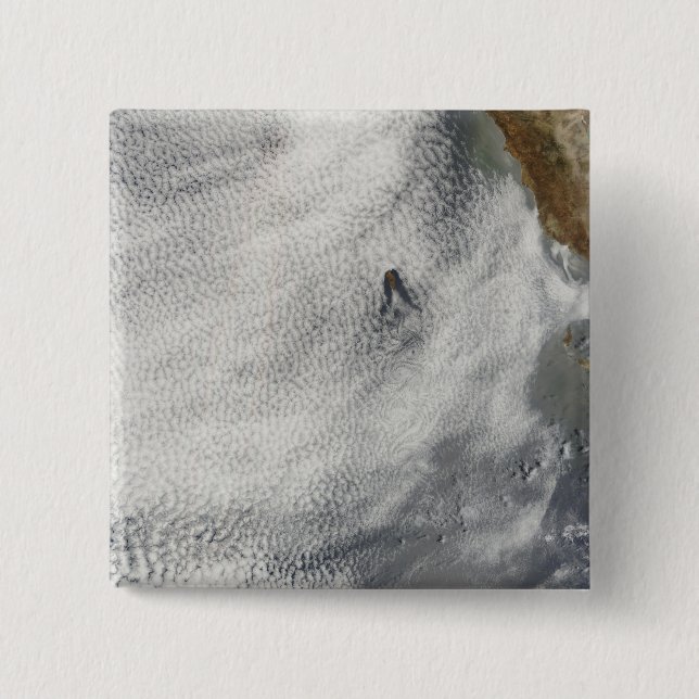 Cloud vortices and glory off Guadalupe Island 2 Inch Square Button (Front)