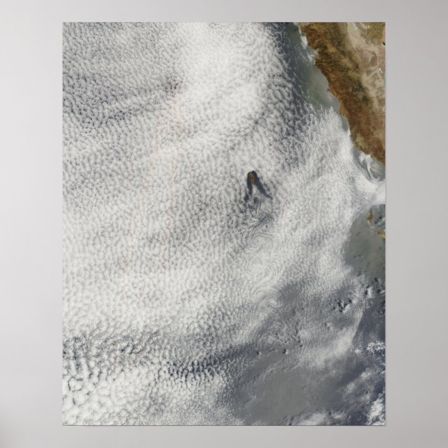 Cloud vortices and glory off Guadalupe Island Poster (Front)