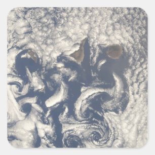 Cloud vortices in the area of the Canary Island Square Sticker