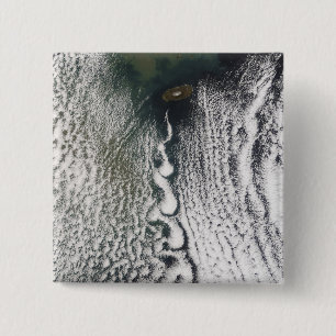 Cloud vortices off Cheju Do, South Korea 2 Inch Square Button