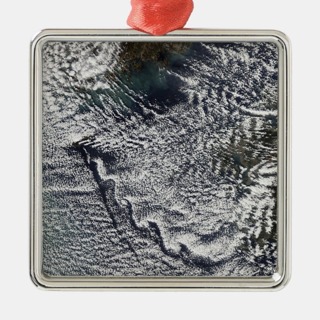 Cloud vortices off Cheju Do, South Korea 2 Metal Ornament (Front)