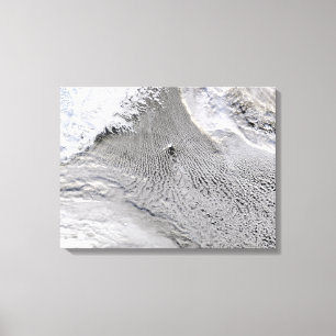 Cloud vortices off Jan Mayen Island Canvas Print