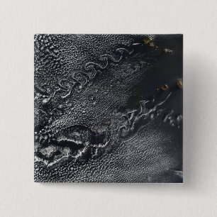 Cloud vortices over the Cape Verde islands 2 Inch Square Button
