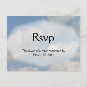 Cloud Wedding RSVP Invitation Postcard
