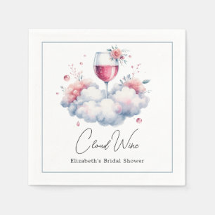 Cloud Wine Bridal Shower Napkin