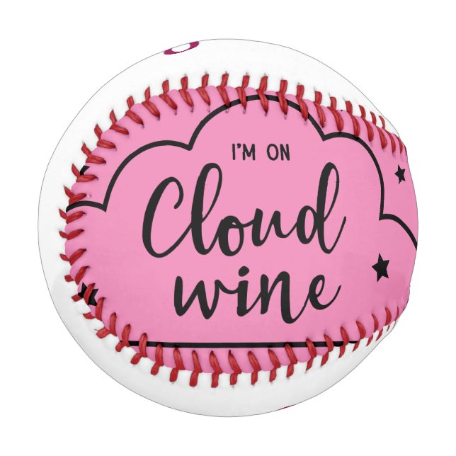 Cloud Wine Personalized Baseball (Front Left)