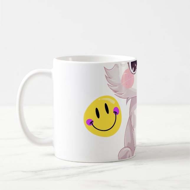 "Cloud With Paws Cute Fluffy Cat Mug" Coffee Mug (Left)