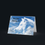 Cloud Wolf Son Card<br><div class="desc">Beautiful picture of a white wolf's head in the clouds, graces this birthday greeting card for a son. Front of card reads, "May Your Birthday Be" and inside of card reads, "as Awesome as You are! Happy Birthday Son"! A great card to send a Son on his special day!</div>