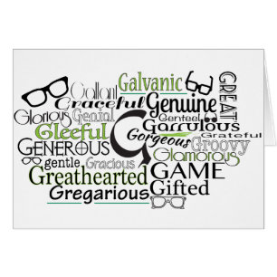 Cloud Word Adjectif commençant par la lettre G