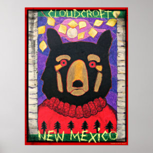 Cloudcroft, New Mexico Black Bear in Sweater Poster