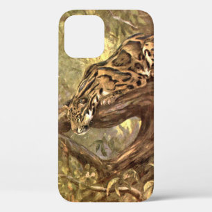 Clouded Leopard by CE Swan, Vintage Wild Animals iPhone 12 Case