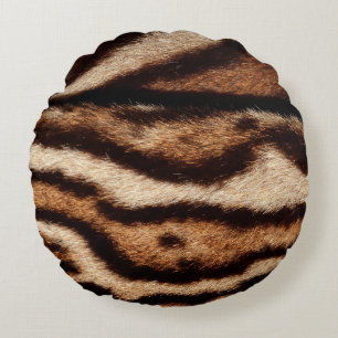 clouded leopard fur round pillow