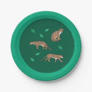 Clouded Leopard Paper Plate