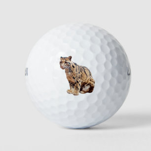 clouded leopard photograph jungle big cat animal golf balls