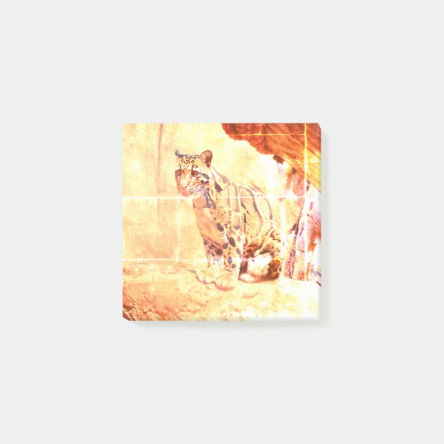 clouded leopard picture nature wildlife exotic post-it notes (Front)