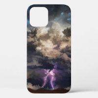 Clouded lightening storm