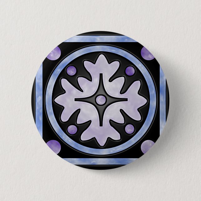 Clouded Stained Glass 2 Inch Round Button (Front)