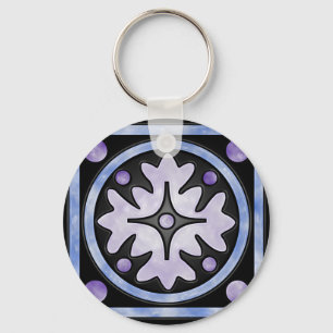 Clouded Stained Glass Keychain