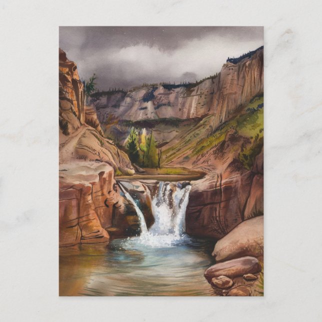 Cloudland Canyon State Park Cloudy  Postcard (Front)