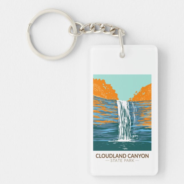 Cloudland Canyon State Park Georgia Vintage   Keychain (Front)