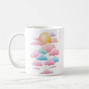 Clouds 10 pastels, rainbo colours, glowing clouds  coffee mug