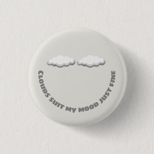 Clouds 1 Inch Round Button