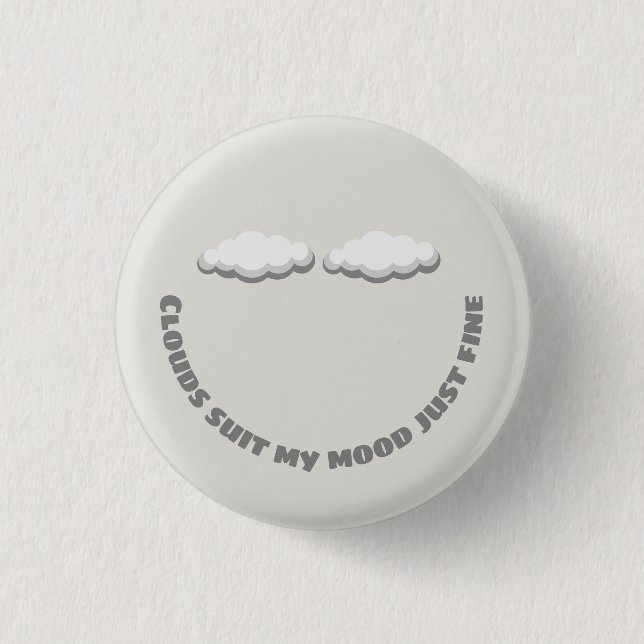 Clouds 1 Inch Round Button (Front)