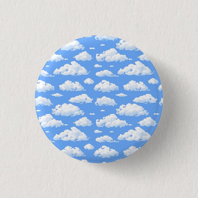 Clouds 1 Inch Round Button (Front)