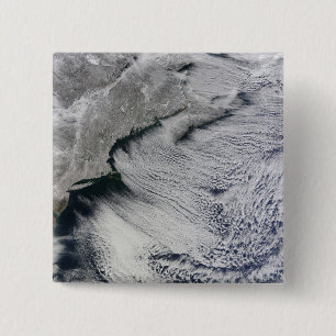 Clouds across the skies of the North Atlantic 2 Inch Square Button
