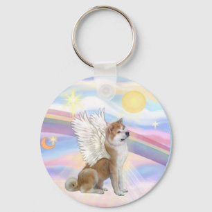 Clouds - AKita Inu Angel Keychain