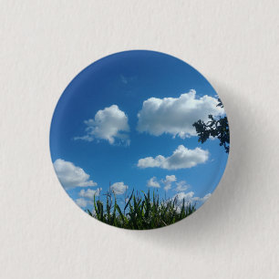 Clouds And Blue Sky 1 Inch Round Button