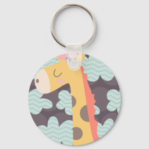 Clouds and Giraffes Keychain