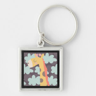 Clouds and Giraffes Keychain