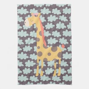 Clouds and Giraffes Kitchen Towel