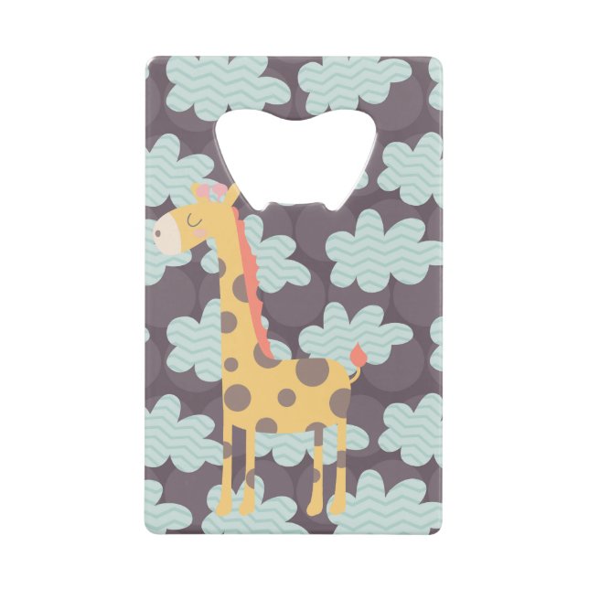 Clouds and Giraffes Wallet Bottle Opener (Front)
