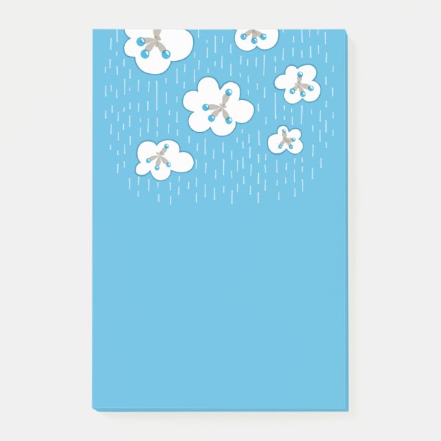Clouds And Methane Molecules Blue Chemistry Geek Post-it Notes (Front)