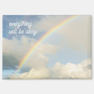 Clouds and rainbow, dreamy and optimistic magnet