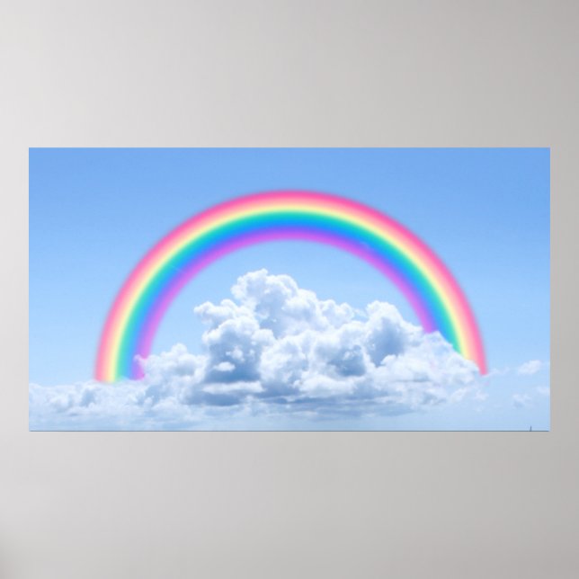 Clouds And Rainbow Poster (Front)