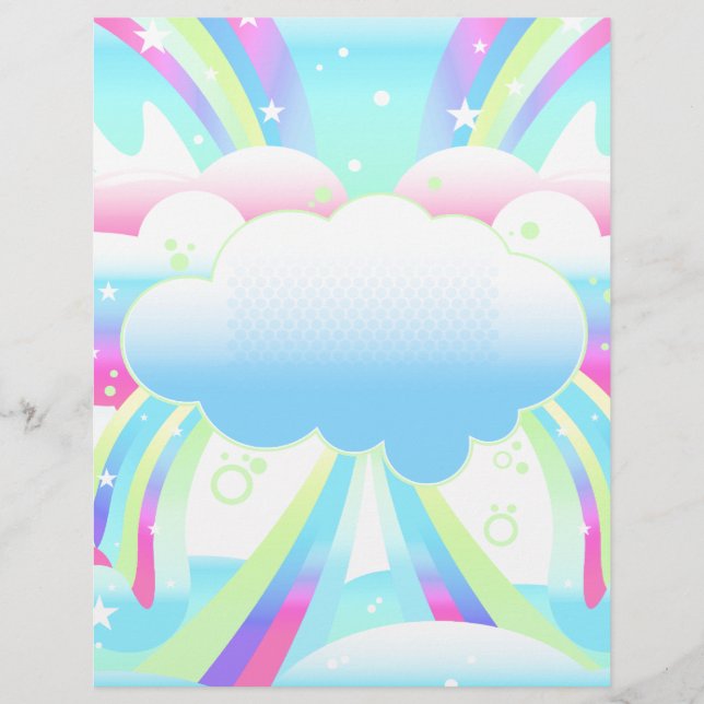 clouds and rainbow sky paper (Front)