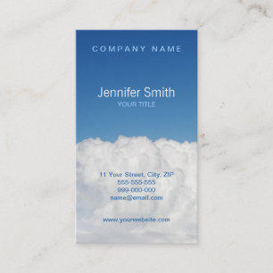 Clouds And Sky business card