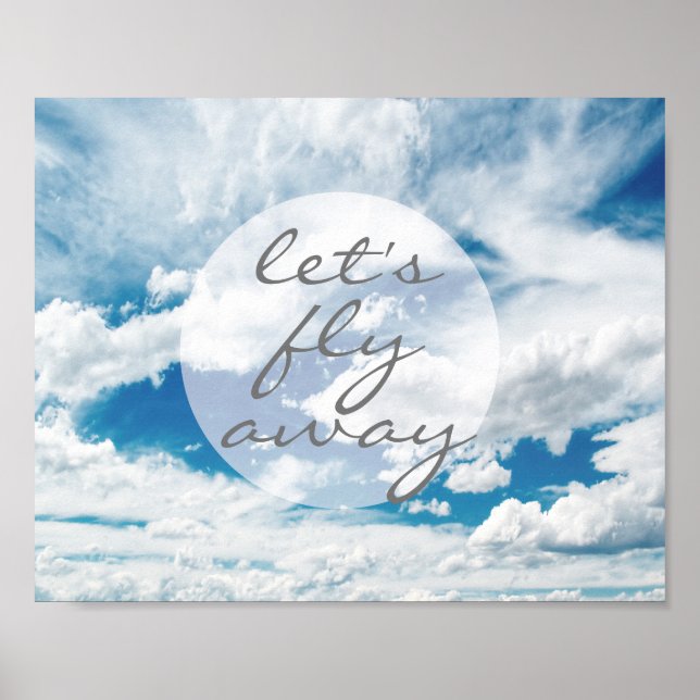 clouds and sky photography poster with text (Front)