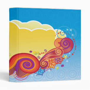 clouds and swirls notebook binder