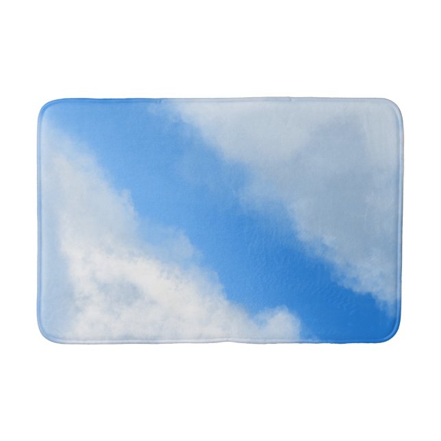Clouds Apart - Blue Bath Mat (Front)