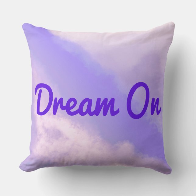 Clouds Apart - Violet/Lilac avec Coussin de texte  (Recto)