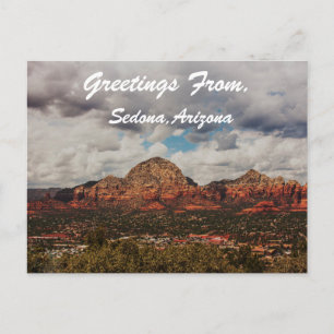 Clouds as they roll into Sedona Postcard